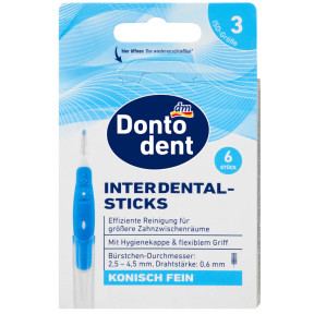 Міжзубні щітки Dontodent Denkmit ISO 3 сині 0,6 мм, 6 шт